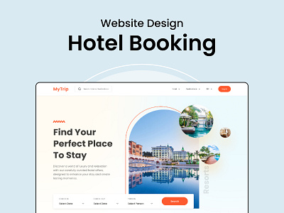 Hotel booking landing page ui booking website creativity design destination booking flight booking hotel booking landing page ui ui design ux web design