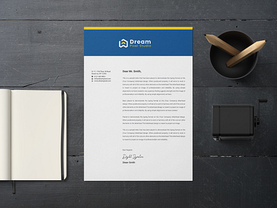 Letterhead Design brand logo branding company logo custom logo design editable letterhead envelope graphic design invoice letterhead letterhead free download logo logo design minimalist stationery stationery design vector