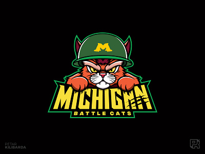 Michigan Battle Cats (Client's work) baseball battle cats character logo mascot michigan sports