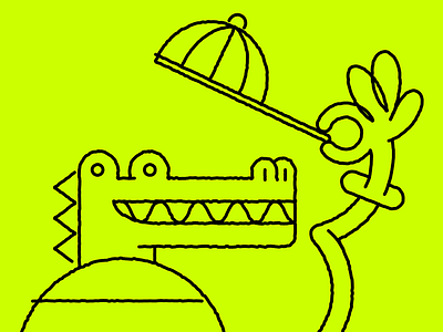 See you later, alligator! alligator creative crocodile freshgreen green hat hello illustration illustrator ilustrace marekehrenberger vector