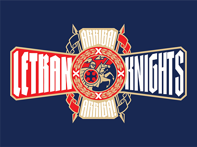 Letran Knights - Badge branding design flat graphic design illustration logo logo design minimal vector