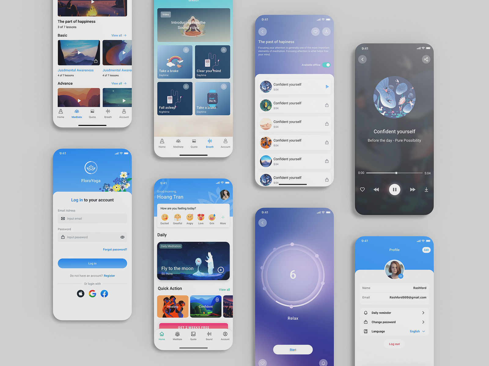 App meditation music by Hiệp Trịnh on Dribbble