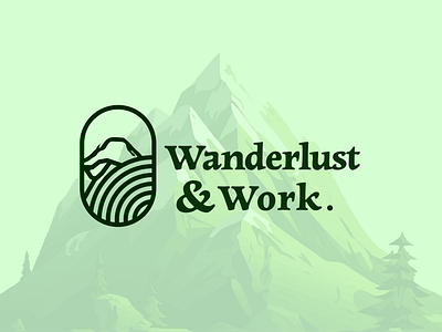 Wanderlust and Work . design graphic design illustration inspiro logo logo inspiration minimalistic logo vector