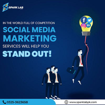 Spark Your Success with Our Social Media Magic! app branding design graphic design illustration illustration art logo social media marketing spark lab success ui ux vector