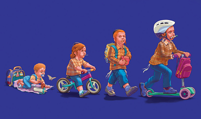 A series of posters for children with developmental delays design illustration