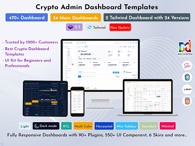 Crypto Admin Templates admin dashboard admin dashboard template admin template bitcoin cards crypto cards crypto dashboard cryptocurrency ethereum product dashboard product design software dashboard tokenize ui dashboard ui design ui template ui ux wallet