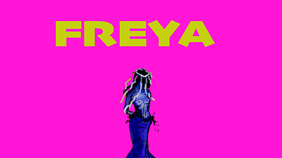 Rivers Daughter Freya 2D Animation 3d after effects animate animation branding freedom graphic design logo motion graphics pink purple animation spring summer ui