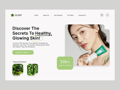GLORY_SKINCARE beauty branding glory graphic design health logo product design skincare ui web wellness