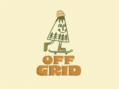 OFF GRID! apparel badge design graphic design illustration lettering logo t shirt