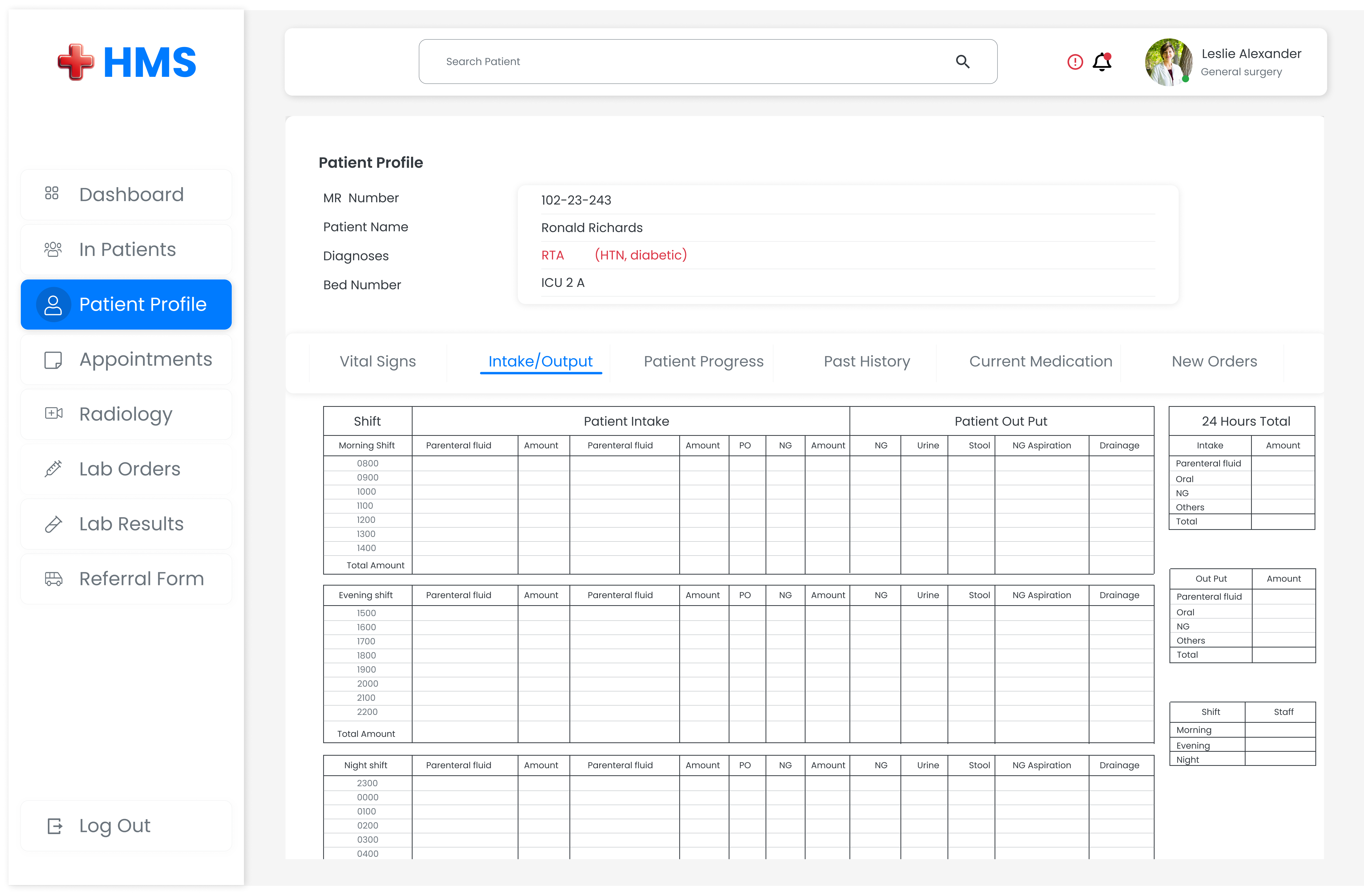 Hospital Management System UI design by Wajid Ali on Dribbble