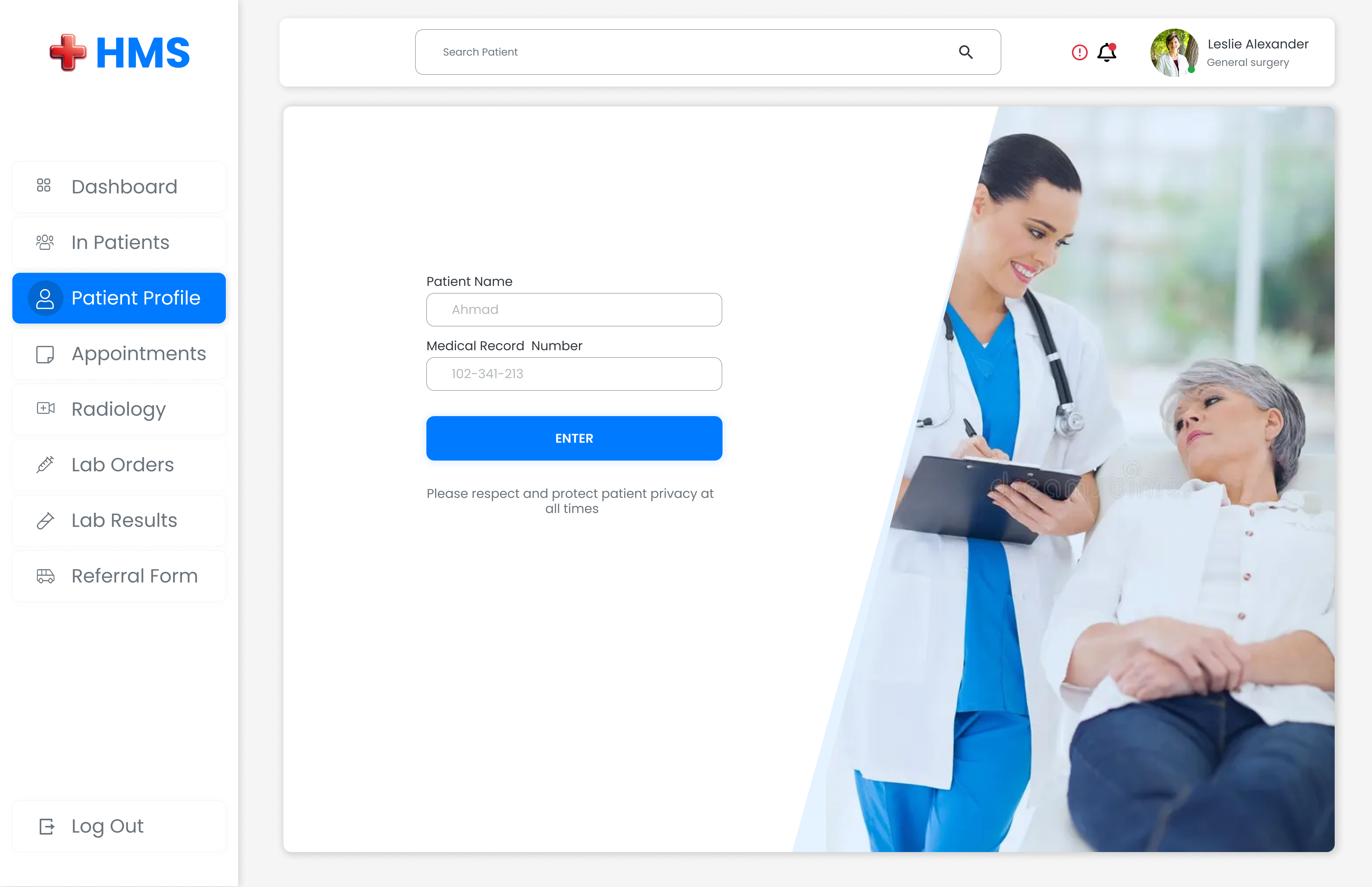 Hospital Management System UI design by Wajid Ali on Dribbble