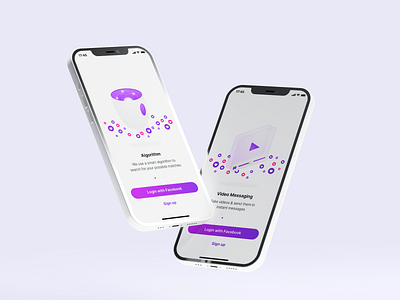 AI-powered mobile dating app app illustration minimalistic product design ui