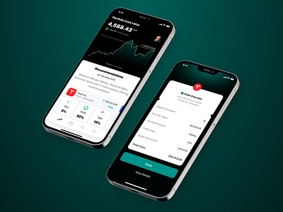 Sleek Mobile App for Share Trading app minimalistic product design ui