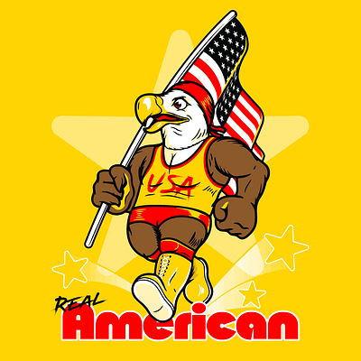 Real American Eagle branding character design design graphic design illu illustration logo mascot design t shirt design vector