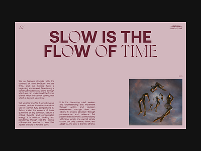 The Flow of Time — 02 (Visual Exploration) art direction concept design digital digital design editorial graphic design grid interface layout typography ui ux visual design web web design website