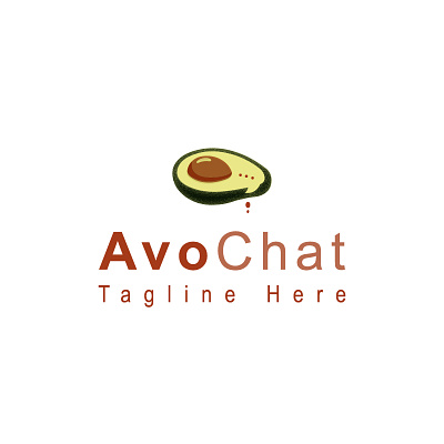 AvoChat Brand Logo Design avocado avochat brand logo design branding chatmessage icon graphic design logo logo design motion graphics ui