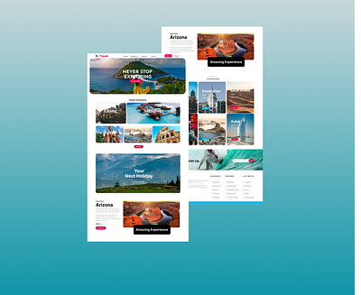 Travel landing page - day 3 #dailyui figma landing page prod product design ui ux