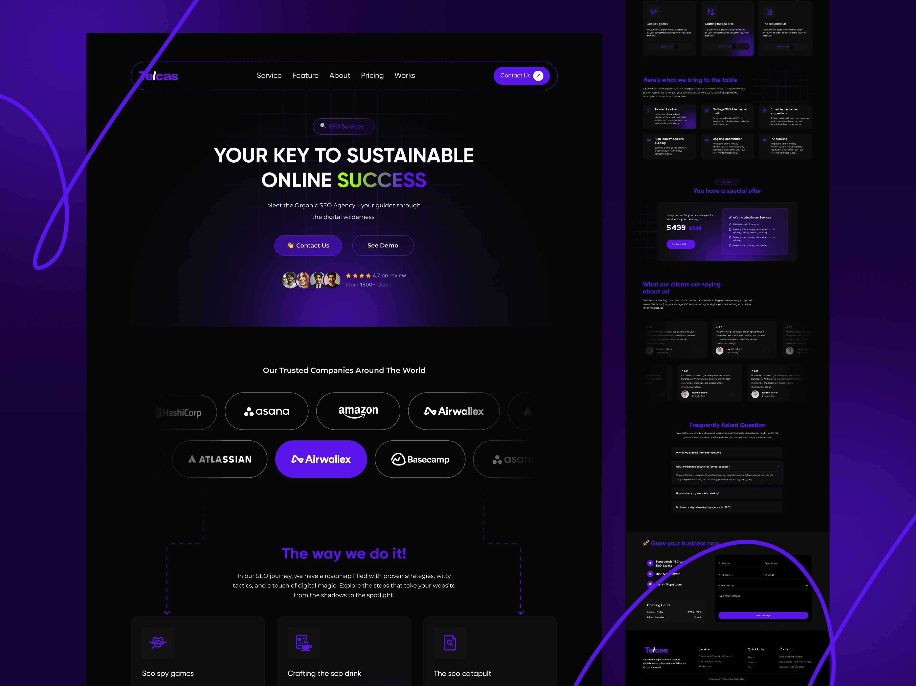 SEO SAAS Landing Page branding dribbble landing page new design saas landing page saas landing page inspiration shafayed rana software design trending design ui uiux design ux design website website design