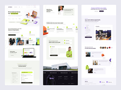 GoMerch - 2024 redesign concept - services landing pages 3d b2b creator gomerch graphic design influencer merch merchandise ui ux web webdesign website youtuber