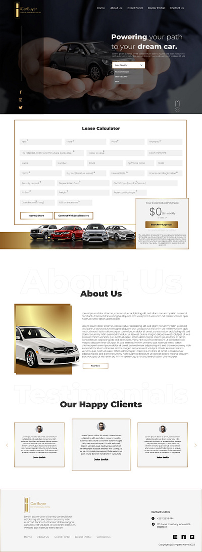Car Website Layout Design By Team Articon. graphic design logodesign ui webdesign website