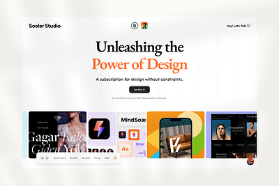 Sooler Studio New Landing Page design graphic design ui web