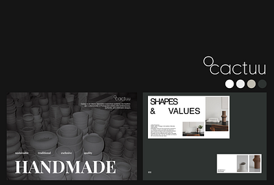 Landing Page: Brand Presentation "O CACTUU" graphic design ui
