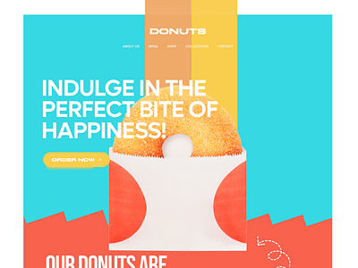 DONUTS- Shopify Landing page donuts food home landing shopify ui ux web web design