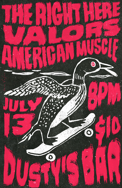 7.13.2024 Show Poster Design illustration loon poster design show poster skateboarding loon smoking loon