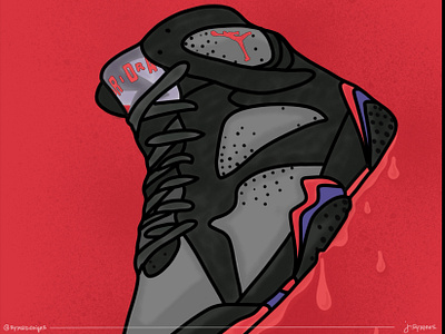 Air Jordan IIV air jordan 7 illustration ipad michael jordan