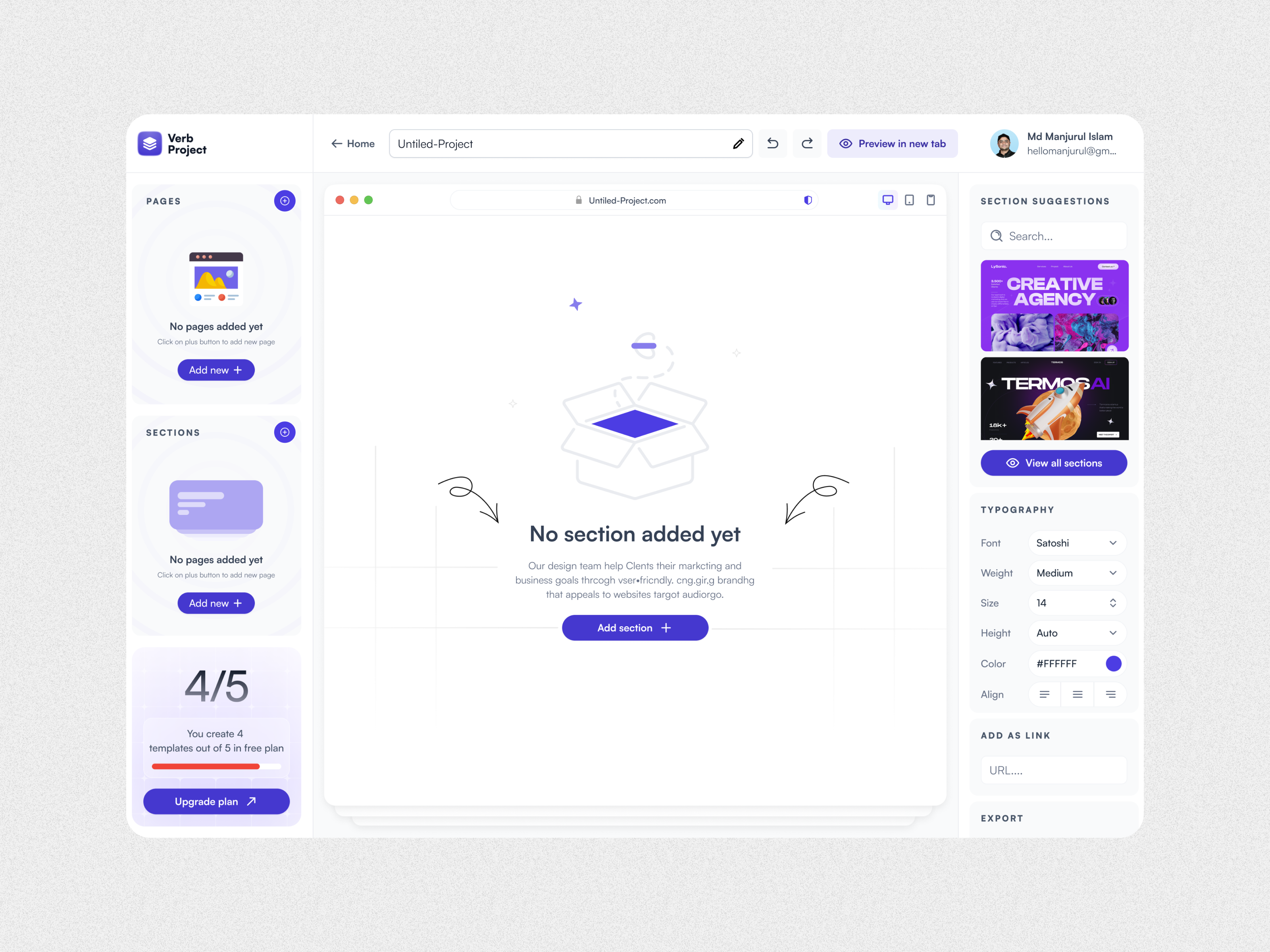 Example of Web App, Dashboard, Crm Design