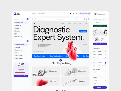 Website creation flow | No code website builder | SaaS Web App design system product design saas application scaleable ui ui design user experience ux design web app web application