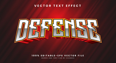 Defense 3d editable text style Template kung fu
