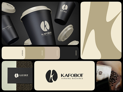 Kafobot | Branding For a Coffee Vending Company bento bento grid bentogrid brand brand design brand identity branding coffee cup cup design design graphic design logo logo design logo mark logotype product startup typography visual identity