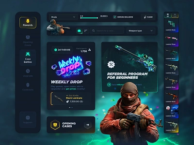 CS:GO 2 - Open Case: UI casino counter strike 2 counter strike casino crypto opening cases cs 2 cs go design cs:go cs:go 2 csgo csgo skins gambling ggdrop loot boxes open case open case casino open case design opening case design opening cases weapons cases web open case