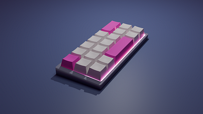 Cute Keyboard 3d room
