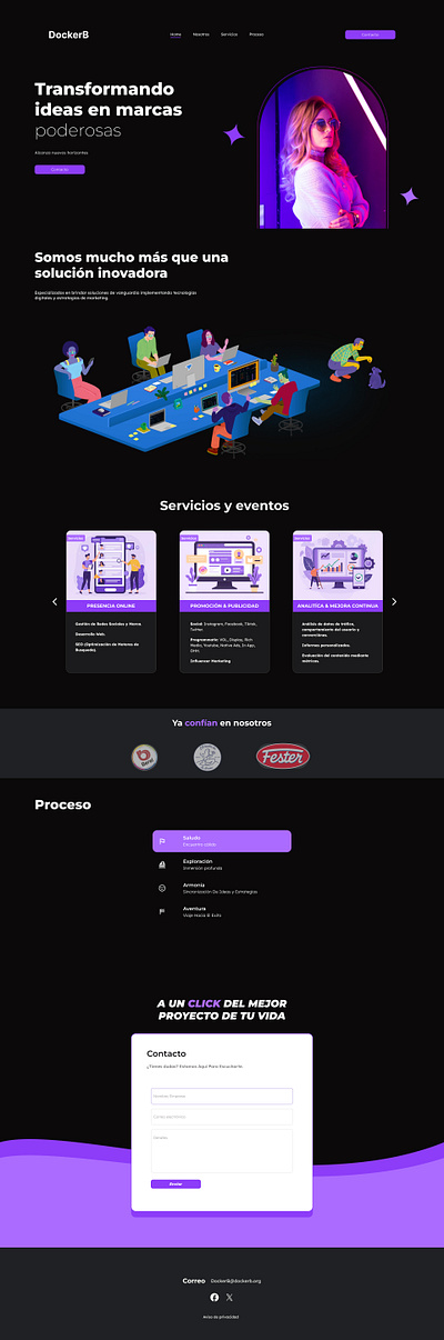 Marketing Agency Home landing page ui ux web page