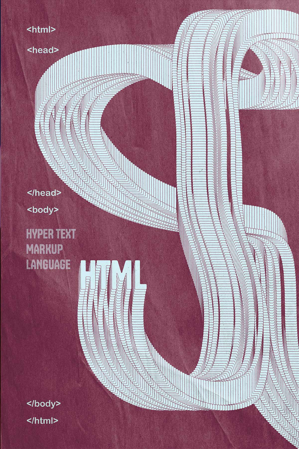 Poster Design for HTML by Darrell Chaddock on Dribbble