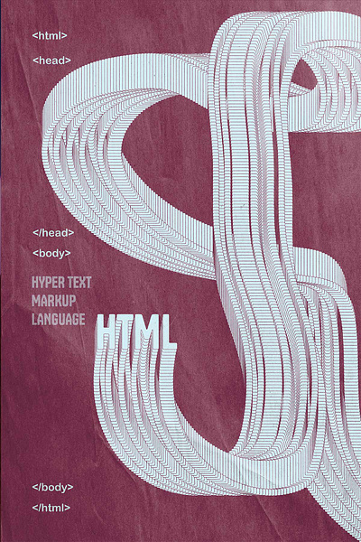 Poster Design for HTML adobe illustrator graphic design html illustration poster design
