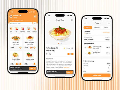 POS - Food and Beverages Apps b2c card check out customer customer apps detail menu food menu order payment payout point of sales pos pos system pos terminal process order restaurant terminal transaction vektora
