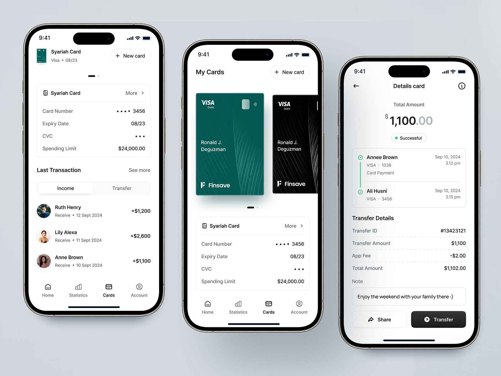 Cards Page, Details Transaction - Mobile Banking App by Ali Husni for ...