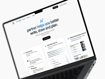 AFFiNE AI affine ai design figma landing page layout saas landing ui website