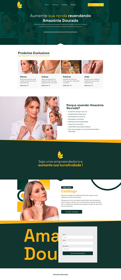 Landing Page by Amazónia Dourada design graphic design landing page ui ux web design webdesign