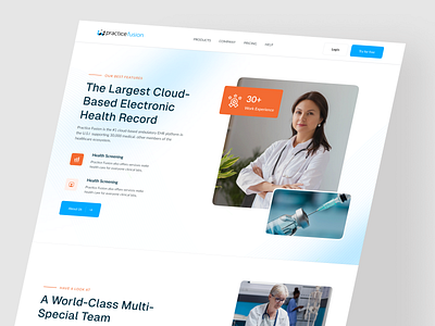 Cloud Base EHR - Healthcare About Us Page Design ehr health healthcare medical software uiux web