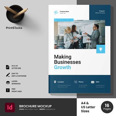 Corporate Business Brochure business business brochure company brochure corporate creative proposal design graphic design layout marketing plan minimal template typography