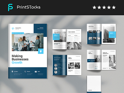 Corporate Business Brochure business business brochure company brochure corporate creative proposal design graphic design layout marketing plan minimal template typography