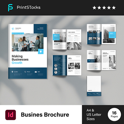 Corporate Business Brochure business business brochure company brochure corporate creative proposal design graphic design layout marketing plan minimal template typography