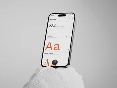 Fontastic - Font App app app design apps design font app graphic interface mobile ui uiux user ux