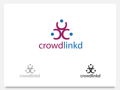 Crowdlinkd Logo Design art brand branding clean logo color logo concept design graphic design identity initial logo logo designer logogram logomark minimalist monogram project typography ui vector