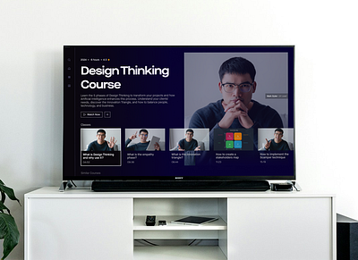 EduView: Your TV Course Hub 2024 app concept course dark mode design design thinking educational smart streaming tv ui videos