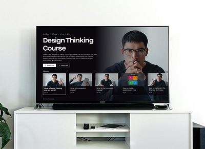 EduView: Your TV Course Hub 2024 app concept course dark mode design design thinking educational smart streaming tv ui videos